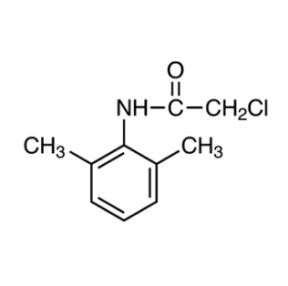 N-氯乙酰-2,6-二甲基苯胺结构式