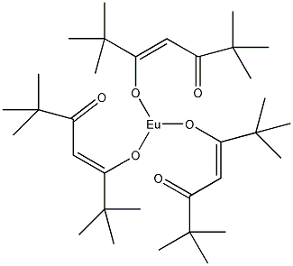三(2,2,6,6-四甲基-3,5-庚二酮酸)铕结构式