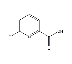 2-氟吡啶-6-羧酸结构式