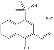 2-亚硝基-1-萘酚-4-磺酸四水结构式