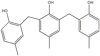 2,6-双[(2-羟基-5-甲基苯基)甲基]-4-甲基苯酚结构式