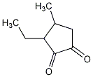 4-甲基-3-乙基环戊烷-1,2-二酮结构式