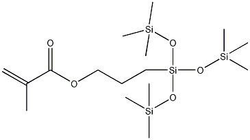 3-(异丁烯酰氧)丙基三(三甲基硅氧烷)硅烷结构式