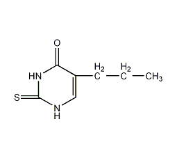 5-丙基-2-硫脲嘧啶结构式