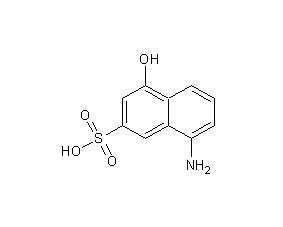 5-氨基-1-萘酚-3-磺酸结构式