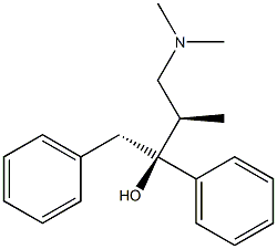 (2S,3R)-(+)-4-二甲氨基-1,2-二苯基-3-甲基-2-丁醇结构式