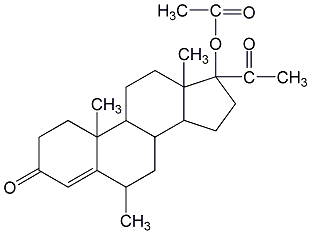 醋酸甲羟孕酮结构式