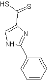 2-苯基咪唑-4-二硫代羧酸结构式