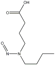 4-(N-丁基-N-亚硝胺基)丁酸结构式