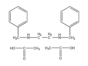 N,N'-二苄基乙二胺二乙酯结构式