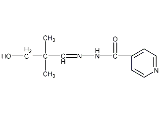 4-吡啶甲酸2-(3-羟基-2,2二甲基亚丙烷基)肼结构式