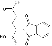邻苯二甲酰-DL-谷氨酸结构式