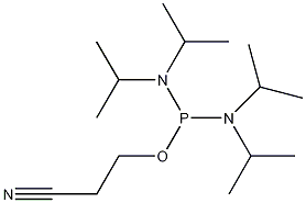 双(二异丙基氨基)(2-氰基乙氧基)膦结构式