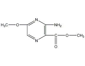 甲基-3-氨基-5-甲氧基吡嗪-2-羧酸结构式