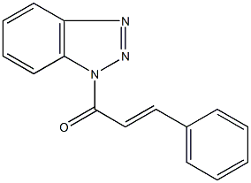 1-(3-苯基-2-丙烯酰)-1H-1,2,3-苯并三唑结构式