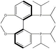 (R)-(6,6'-二甲氧基联苯基-2,2'-二基)双(二异丙基膦)结构式