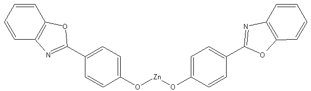 双[2-(2-苯并恶唑)酚氧]锌(ii)结构式