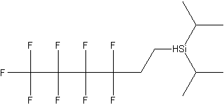 二异丙基(3,3,4,4,5,5,6,6,6-九氟己基)硅烷结构式