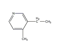 3-乙基-4-甲基吡啶结构式