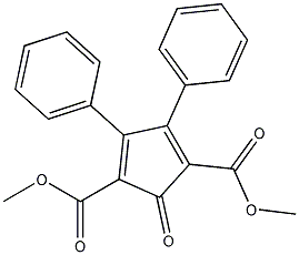 2,5-二(甲氧羰基)-3,4-二苯基环戊二酮结构式