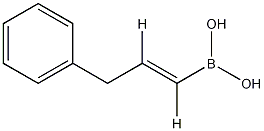 反-3-苯基-1-丙烯基-1-硼酸结构式