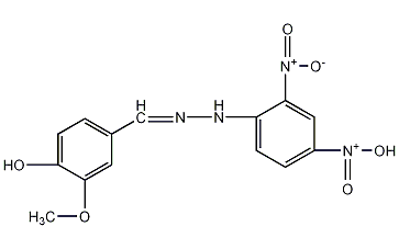 4-羟基-3-甲氧基苯-2,4-二硝基苯腙结构式