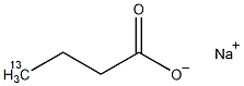 丁酸钠-4-13C结构式