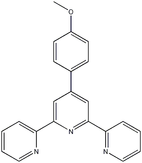 4'-(4-甲氧基苯基)-2,2':6',2''-三吡啶结构式