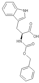 N-苄氧羰基-L-色氨酸结构式