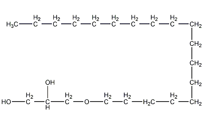 3-十八烷氧基-1,2-丙二醇结构式