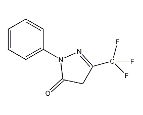 1-苯基-3-三氟甲基-2-吡唑啉-5-酮结构式