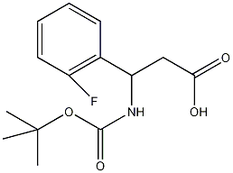 3-(Boc-氨基)-3-(2-氟苯基)丙酸结构式