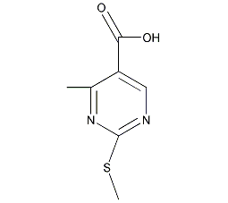 2-甲基巯基-4-甲基嘧啶-5-甲酸结构式