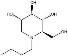 N-丙基脱氧野尻霉素结构式