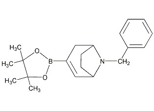 8-苄基-8-氮杂双环[3.2.1]辛-2-烯-3-硼酸频哪醇酯结构式