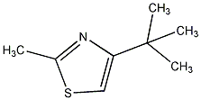 4-叔丁基-2-甲基噻唑结构式