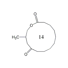 13-甲基-氧杂环十四碳烷-2,11-二酮结构式