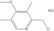 2-氯甲基-3,5-二甲基-4-甲氧基吡啶盐酸盐结构式