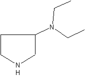 3-(二乙氨)吡咯烷结构式