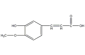 3-羟基-4-甲氧基肉桂酸结构式