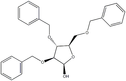 2,3,5-三-O-苄基-β-D-阿拉伯呋喃糖苷结构式