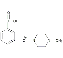 3-(4-甲基-哌嗪-1-基甲基)-苯甲酸结构式