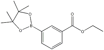 3-(4,4,5,5-四甲基-1,3,2-二氧硼戊环-2-基)苯甲酸乙酯结构式