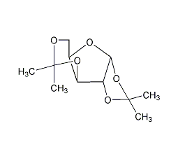 1,2:3,5-双-O-异亚丙基-α-D-呋喃木糖结构式