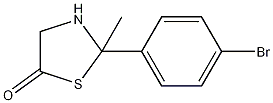 2-(4-溴苯基)-2-甲基噻唑烷-4-酮结构式