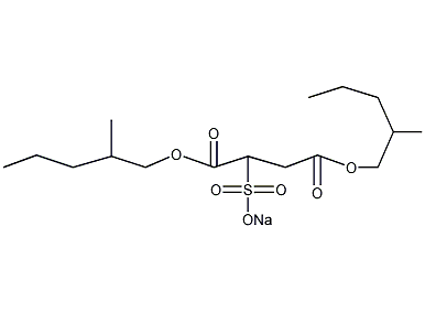 1,4-二(2-甲基戊基) 琥珀酸磺酸钠结构式