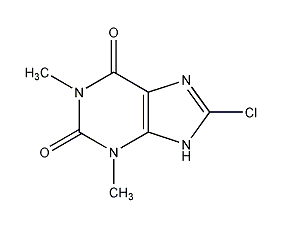 8-氯茶碱结构式