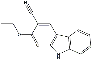 (2E)-2-氰基-3-(1H-吲哚基-3-基)丙烯酸乙酯结构式