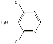 5-氨基-4,6-二氯-2-甲基嘧啶结构式