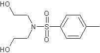 N,N-双-(2-羟乙基)-对甲苯磺酰胺结构式